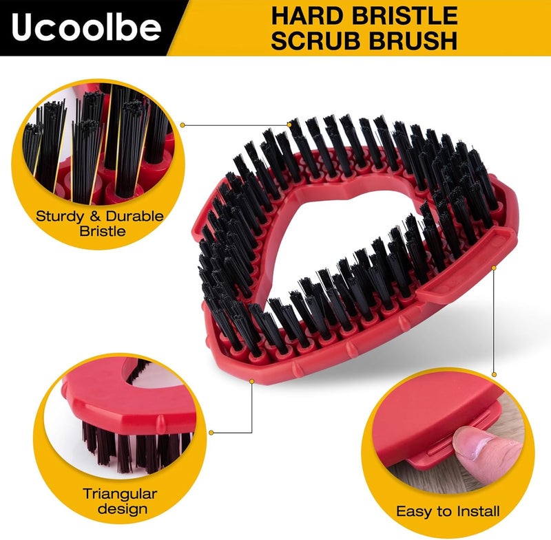 Ucoolbe Spin Mop Scrub Brush for O-Cedar EasyWring 1 Tank System, Scrubber Brush Replacement Head with Stiff Bristle, Great for Bathroom, Kitchen, Pool, Glass and Tile Walls, No Include Mop Handle and Base - Image 3